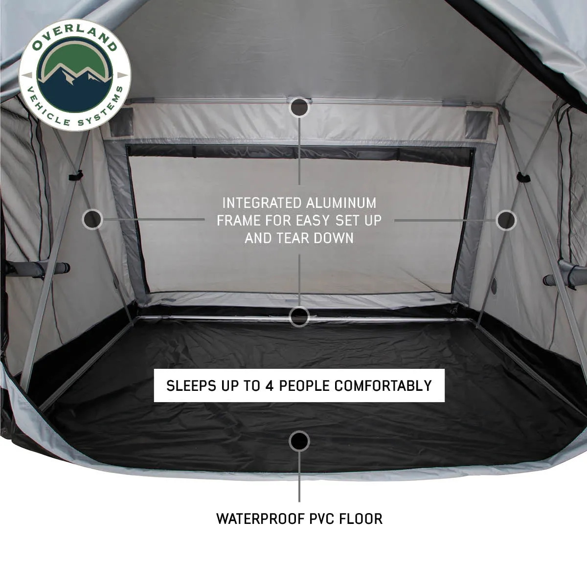 Tent Large, Ground Body Grey Safari Extensive collection P.S.T. Early access Portable - & Trim Grey LD