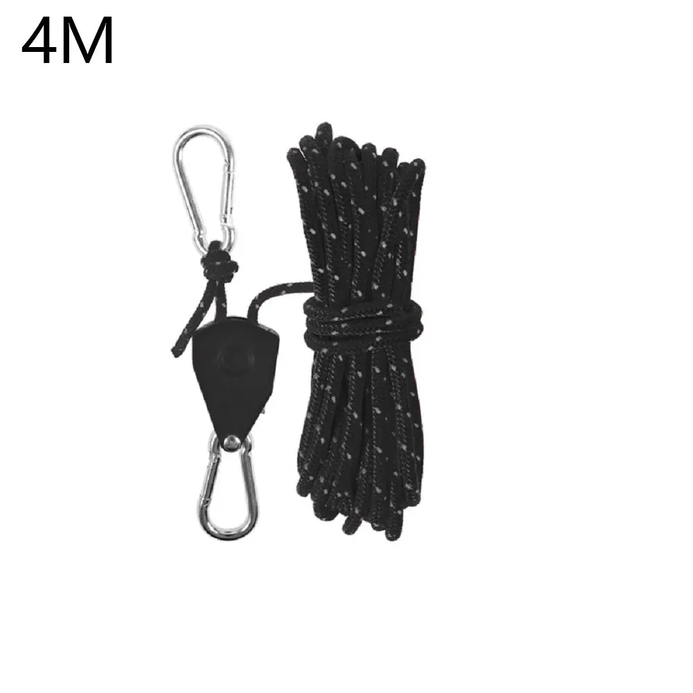 Tent Rope Hanger Pulley Hook - Adjustable Lanyard Hanging for Camping and Outdoor Activities