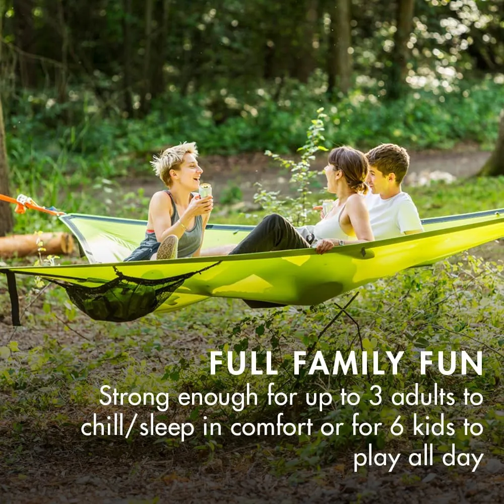 Tentsile Trillium Giant Hammock, The Original Tree Tent Company, 3 Adult Capacity, Anti-Roll, Central Hatch, Ratches and Straps Included, Designed in The UK (3 Person, Safari Brown)