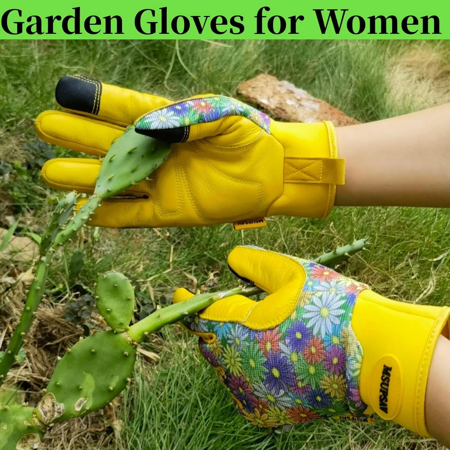 Thorn Proof&Puncture Resistant Gardening Gloves with Grip,Garden Gloves for Women, Leather Work Gloves,Gifts