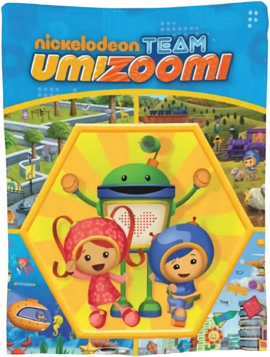 Throw Blanket Team Anime Umizoomi Soft Flannel Blankets for Children Adult All Season Air Conditioning Blanket for Bed Living Room Sofa 40"x30"
