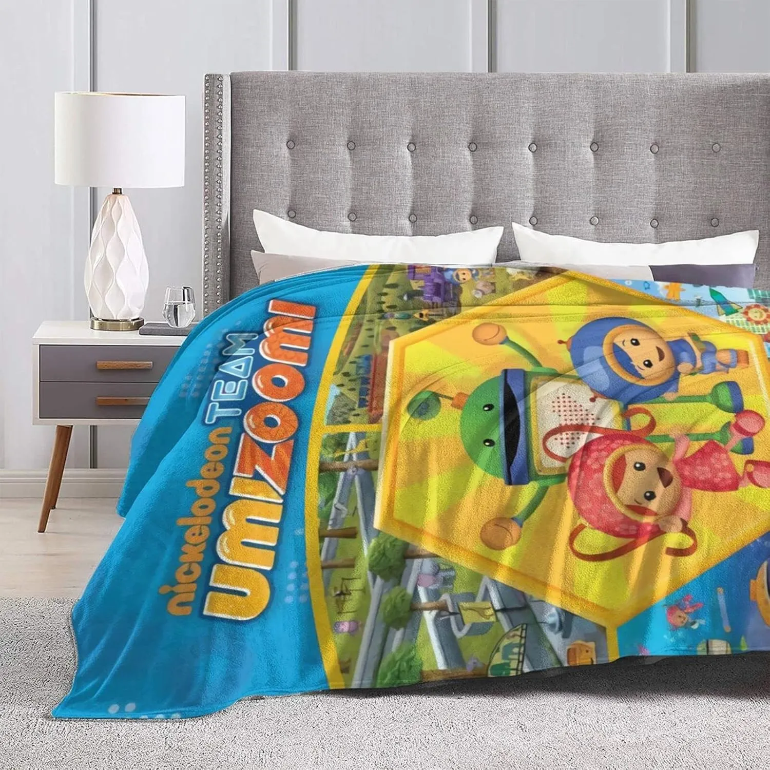 Throw Blanket Team Anime Umizoomi Soft Flannel Blankets for Children Adult All Season Air Conditioning Blanket for Bed Living Room Sofa 40"x30"