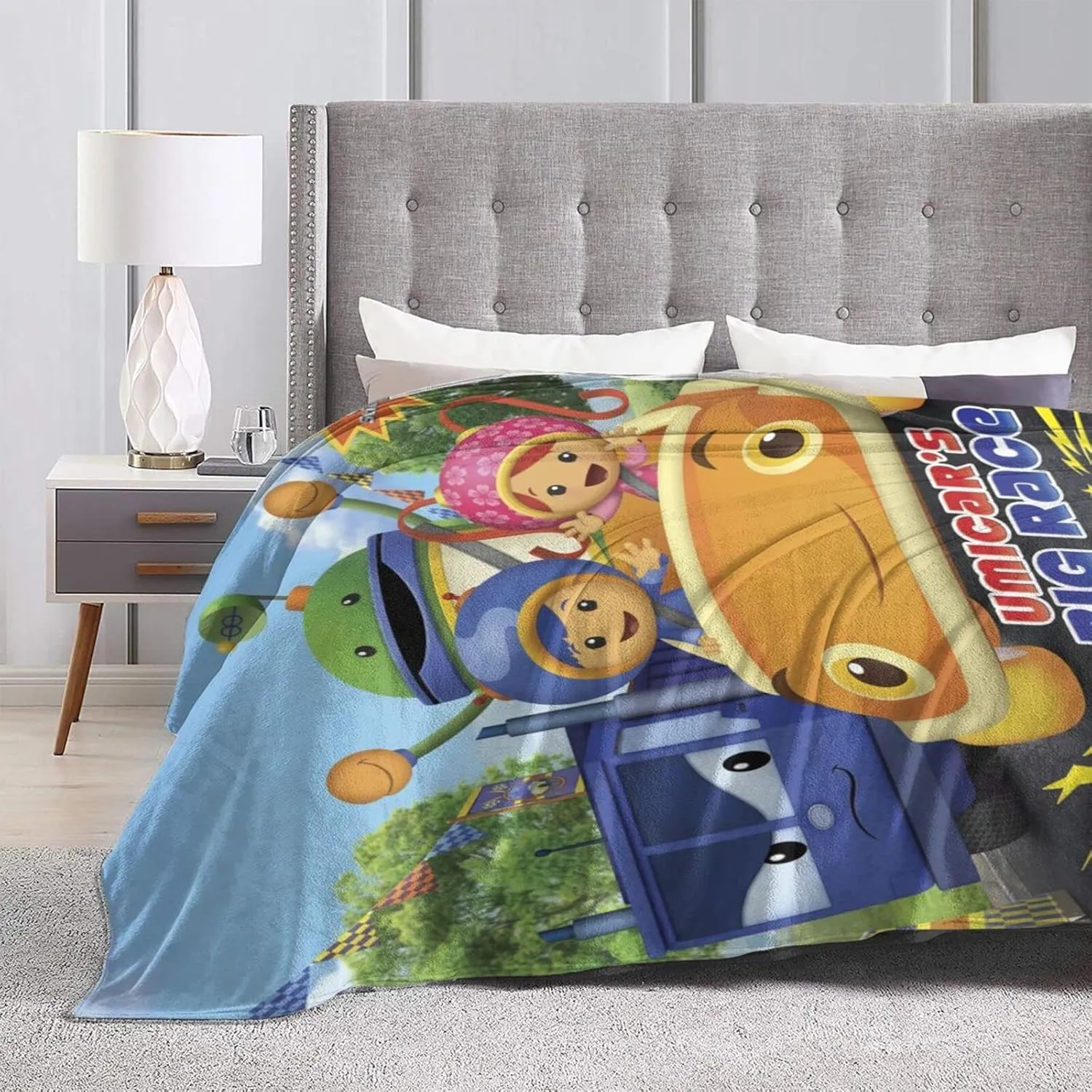 Throw Blanket Team Anime Umizoomi Soft Flannel Blankets for Children Adult All Season Air Conditioning Blanket for Bed Living Room Sofa 50"x40"
