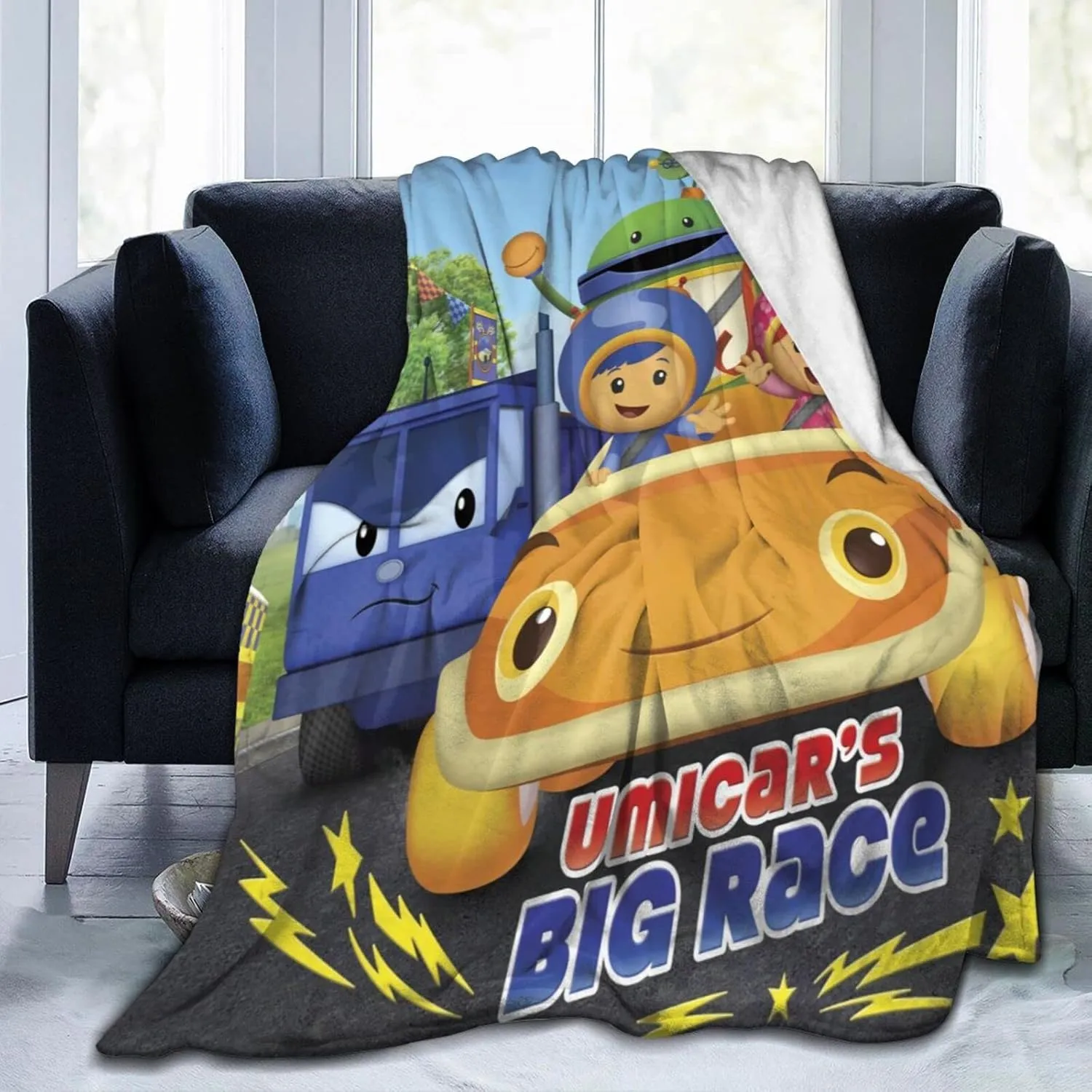 Throw Blanket Team Anime Umizoomi Soft Flannel Blankets for Children Adult All Season Air Conditioning Blanket for Bed Living Room Sofa 50"x40"