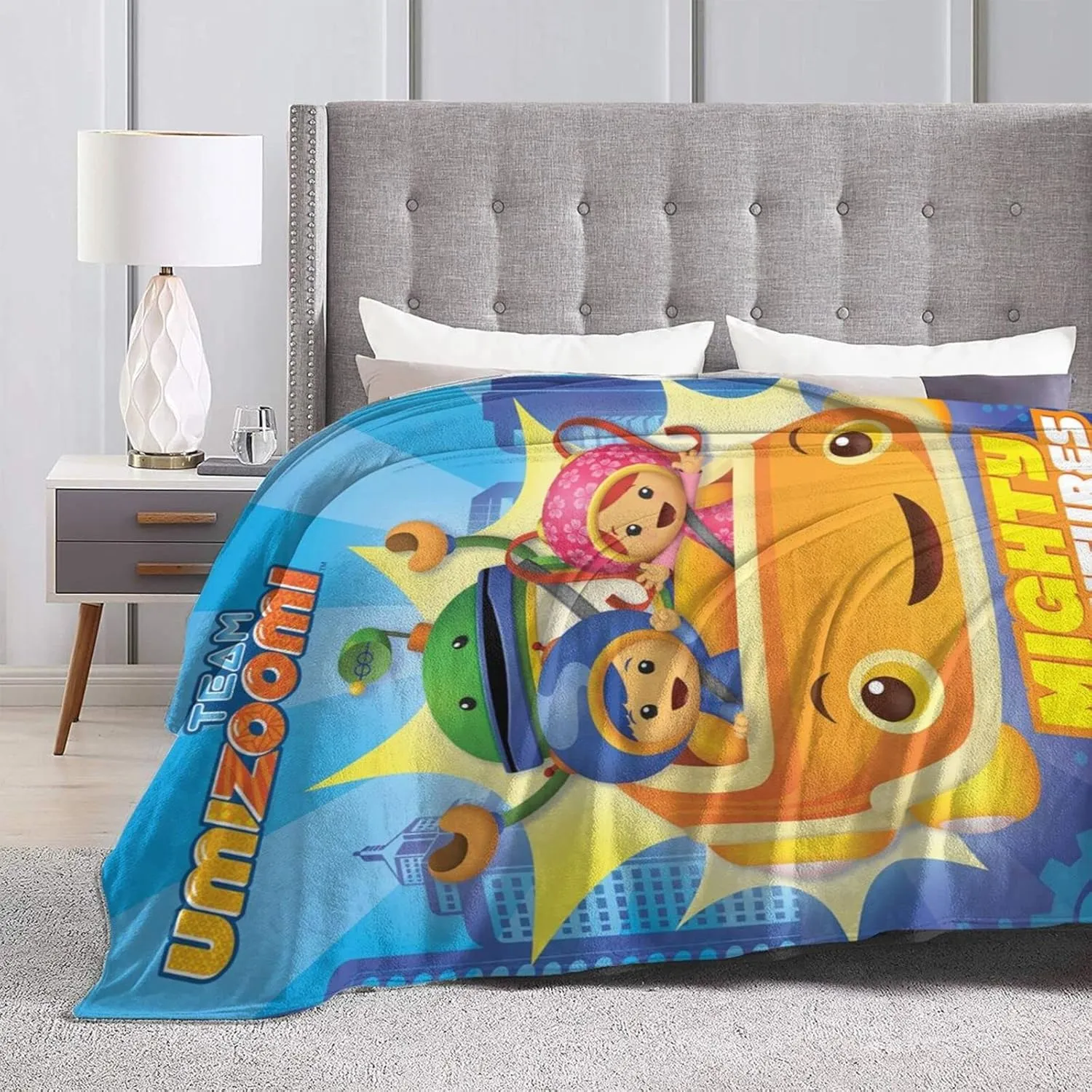Throw Blanket Team Anime Umizoomi Soft Flannel Blankets for Children Adult All Season Air Conditioning Blanket for Bed Living Room Sofa 60"x50"