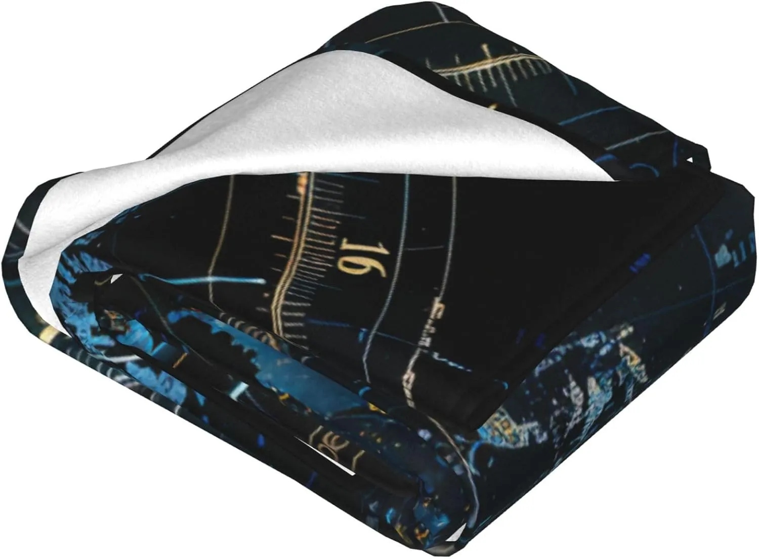 Time Zone Map Print Versatile Portable and Lightweight Bed Blanket,for Bedding and Travel Air Conditioning Blanket