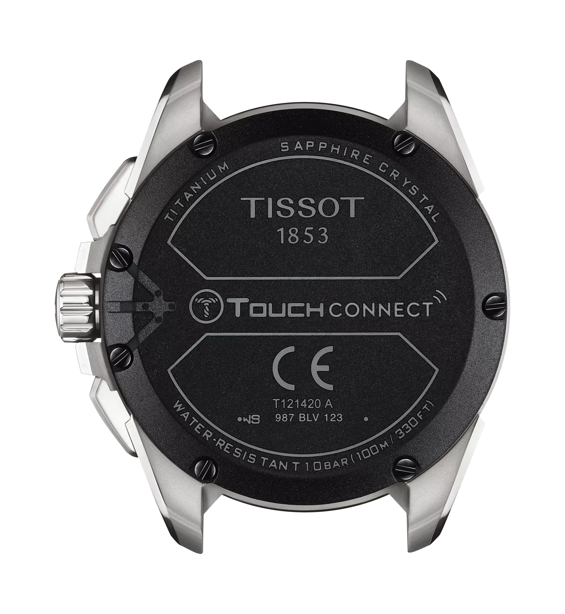 Tissot T-Touch Connect Solar Black Dial Beige Leather Strap Watch T121.420.47.051.07