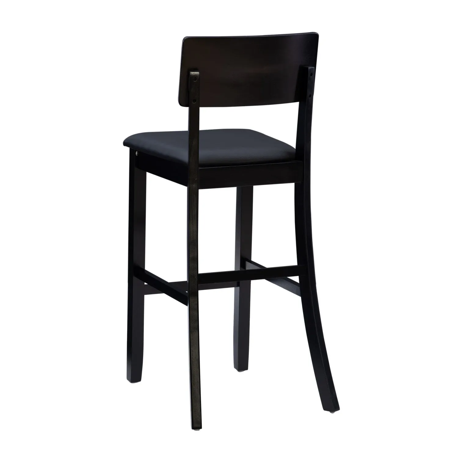 Torino Faux Leather Contemporary Barstool - Black|Tabouret bar contemporain Torino en similicuir - noir