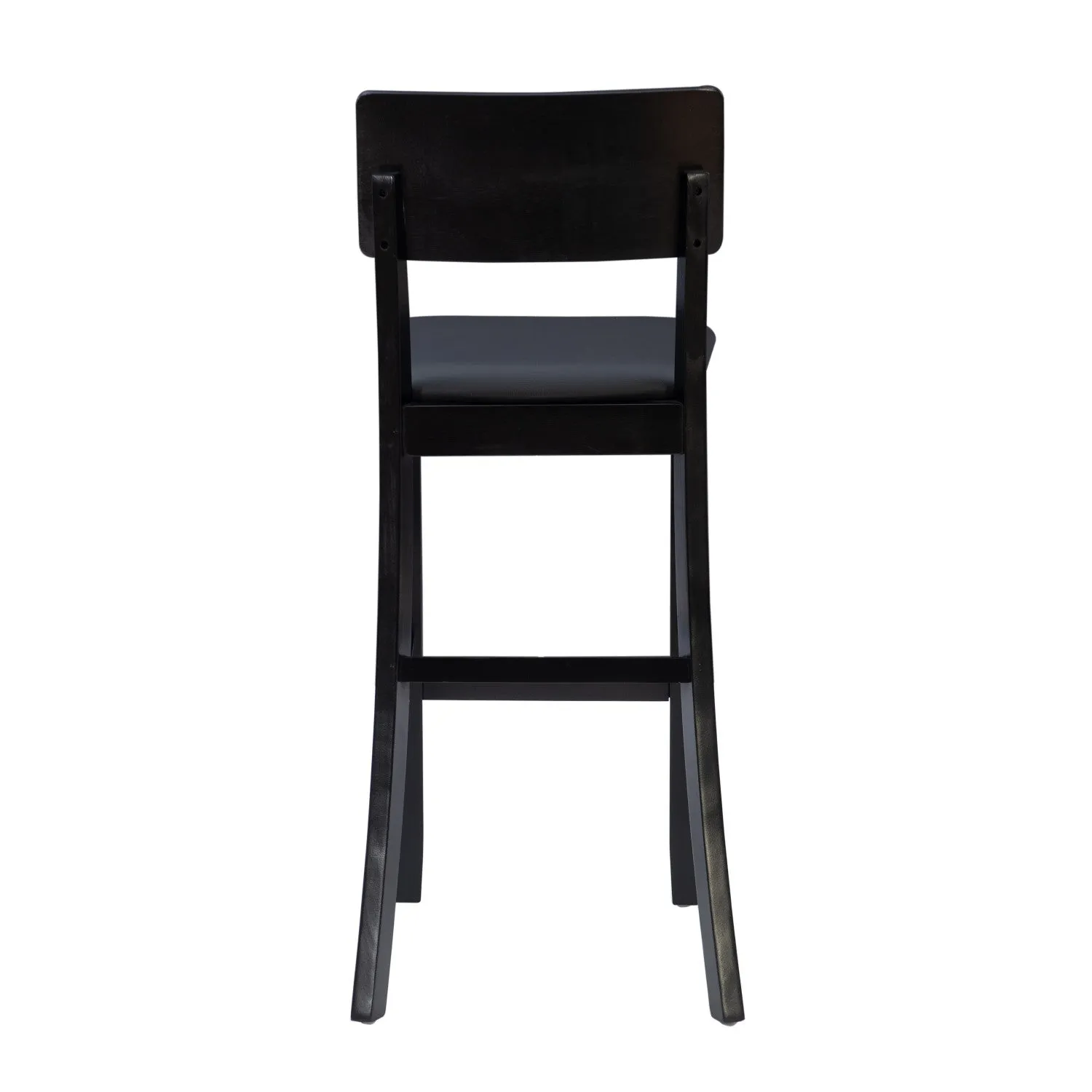 Torino Faux Leather Contemporary Barstool - Black|Tabouret bar contemporain Torino en similicuir - noir