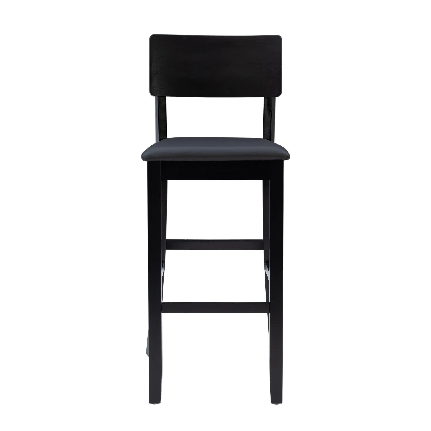 Torino Faux Leather Contemporary Barstool - Black|Tabouret bar contemporain Torino en similicuir - noir