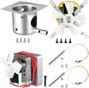 Traeger & Pit Boss Grill Replacement Parts Kit - Auger Motor, Hot Rod Igniter With Fuse, Induction Fan, Burn Pot with Screws, Compatible with Most Traeger & Pit Boss Pellet Grills(Excludes PTG Series)
