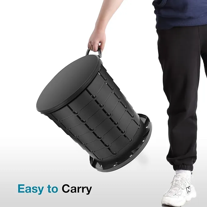 TRIPTIPS Upgrade Retractable Portable Toilet Travel Toilet Adjustable Height Camping Toilet Portable Potty for Adults Kids, Foldable Portable Toilet for Camping/Car, XL Pro size