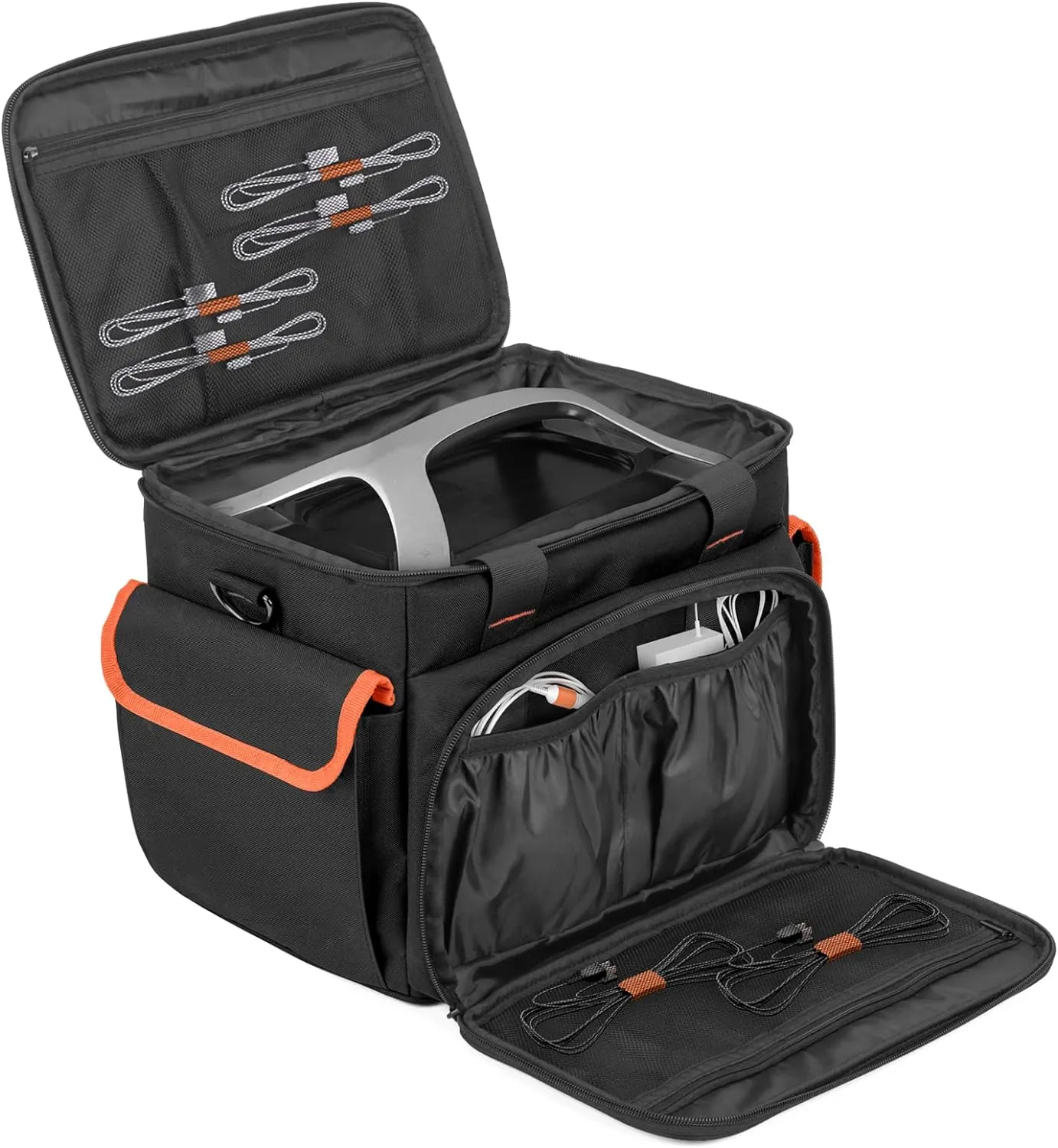 Trunab Carrying Case Compatible with ECOFLOW River/River 2/River Pro, Storage Bag with Waterproof Bottom and Front Pockets for Charging Cable and Accessories