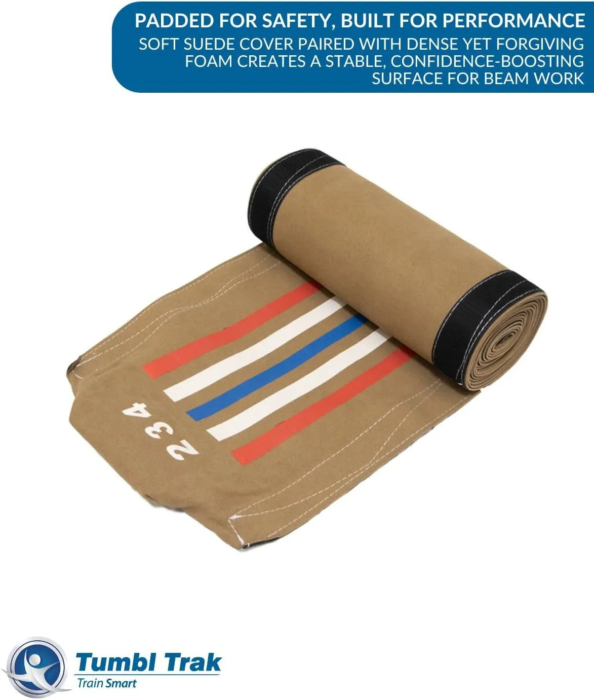 Tumbl Trak 8 Ft Laser Balance Beam with Solid Wood Core Gymnastics Low Balance Training Beam
