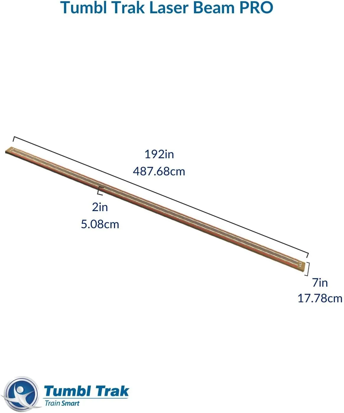 Tumbl Trak 8 Ft Laser Balance Beam with Solid Wood Core Gymnastics Low Balance Training Beam