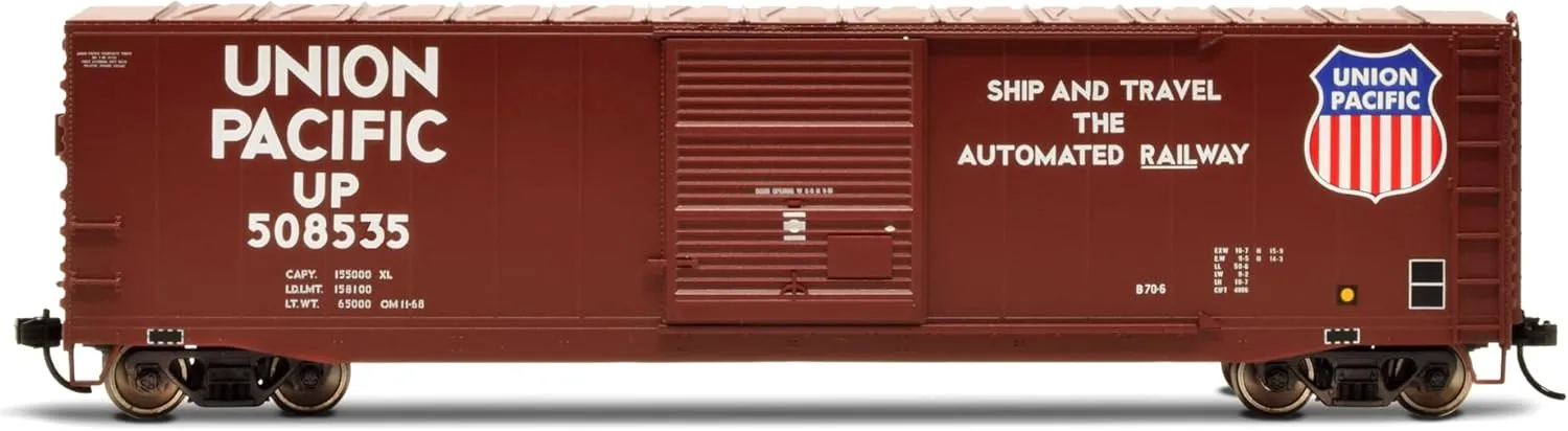 Union Pacific Railroad Box Car with Sliding Door Running Number #508535 HO Scale Train Rolling Stock HR6633D