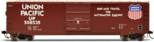 Union Pacific Railroad Box Car with Sliding Door Running Number #508535 HO Scale Train Rolling Stock HR6633D