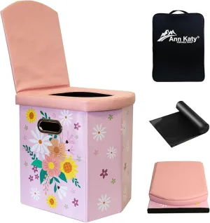 Upgrade XL Portable Toilet for Adults, Extra Large Portable Travel Floding Toilet, Camping Tall Toilets with Lid for Adults and Kids Compact Potty for Car,Hiking,Beach and Camping…