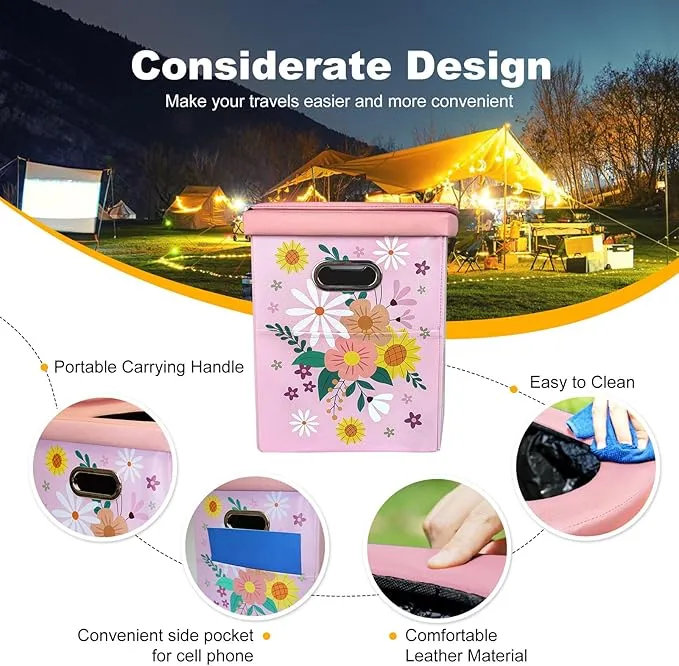 Upgrade XL Portable Toilet for Adults, Extra Large Portable Travel Floding Toilet, Camping Tall Toilets with Lid for Adults and Kids Compact Potty for Car,Hiking,Beach and Camping…