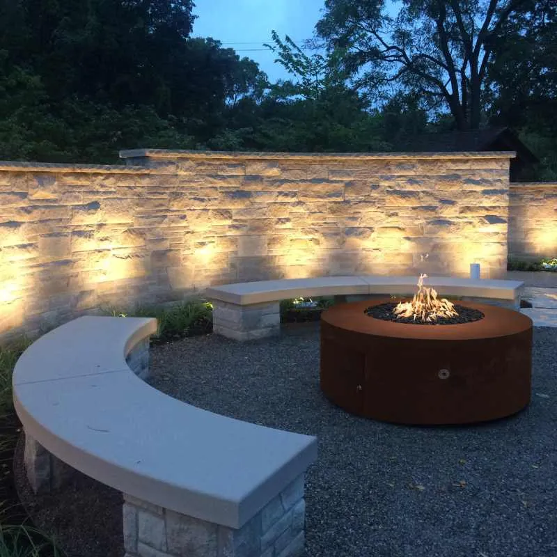 Upland Fire Pit - Corten Steel | 60" w x 18" h