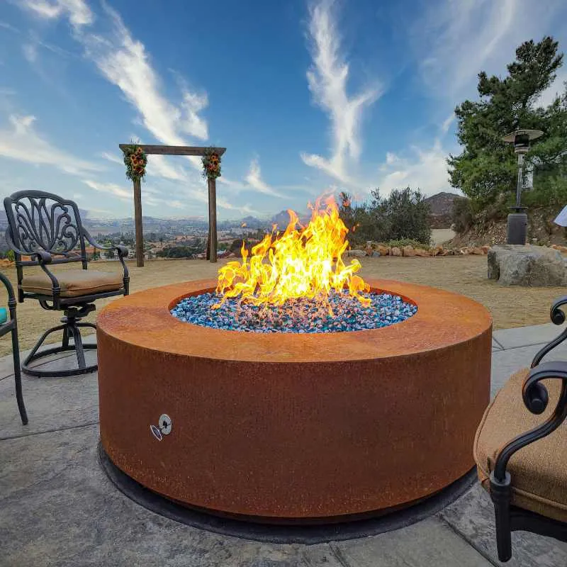 Upland Fire Pit - Corten Steel | 72" w x 24" h
