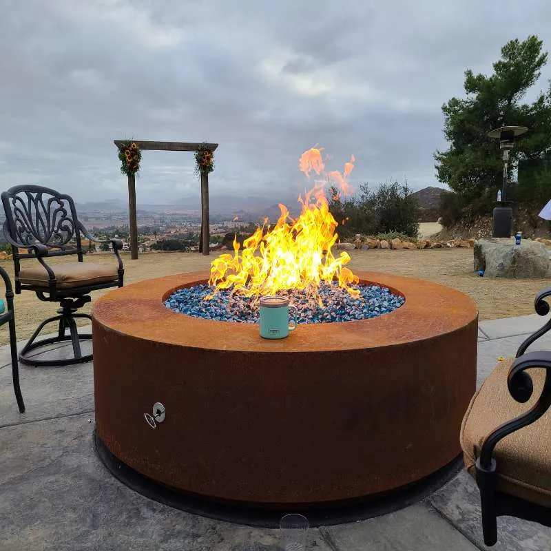 Upland Fire Pit - Corten Steel | 72" w x 24" h