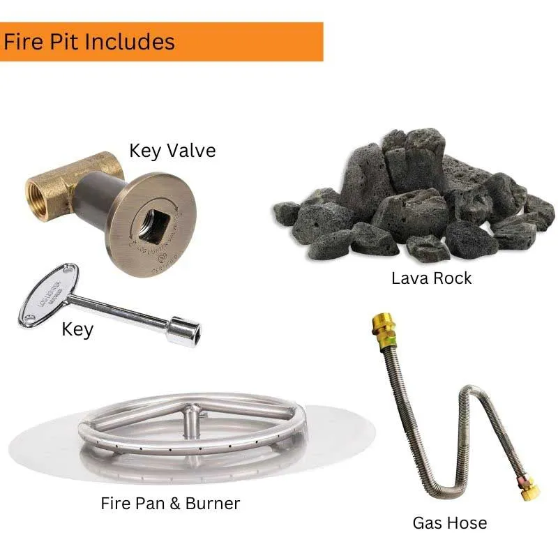 Upland Fire Pit - Stainless Steel | 72" w x 24" h