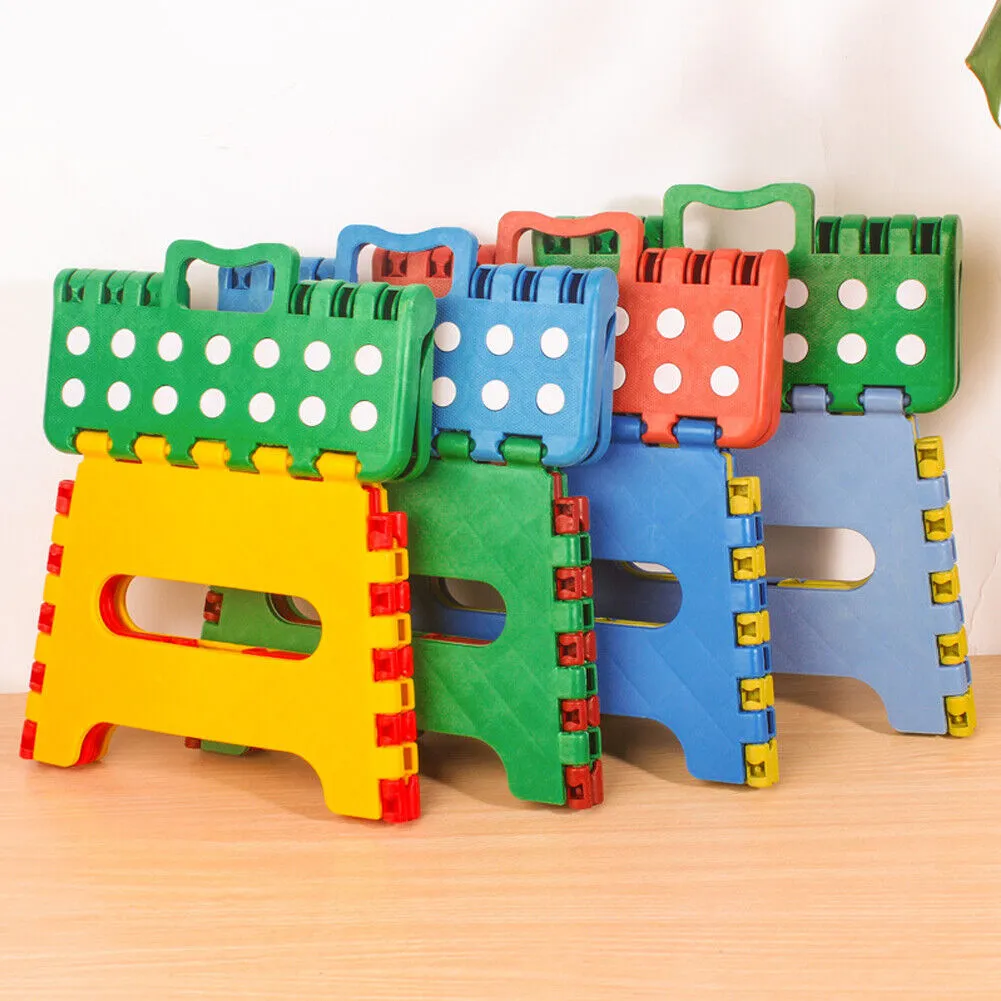 US 2-4 Pack Collapsible Folding Stool Anti-Slip Lightweight Kitchen Foot Step 7"