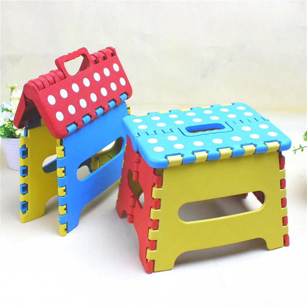 US 2-4 Pack Collapsible Folding Stool Anti-Slip Lightweight Kitchen Foot Step 7"