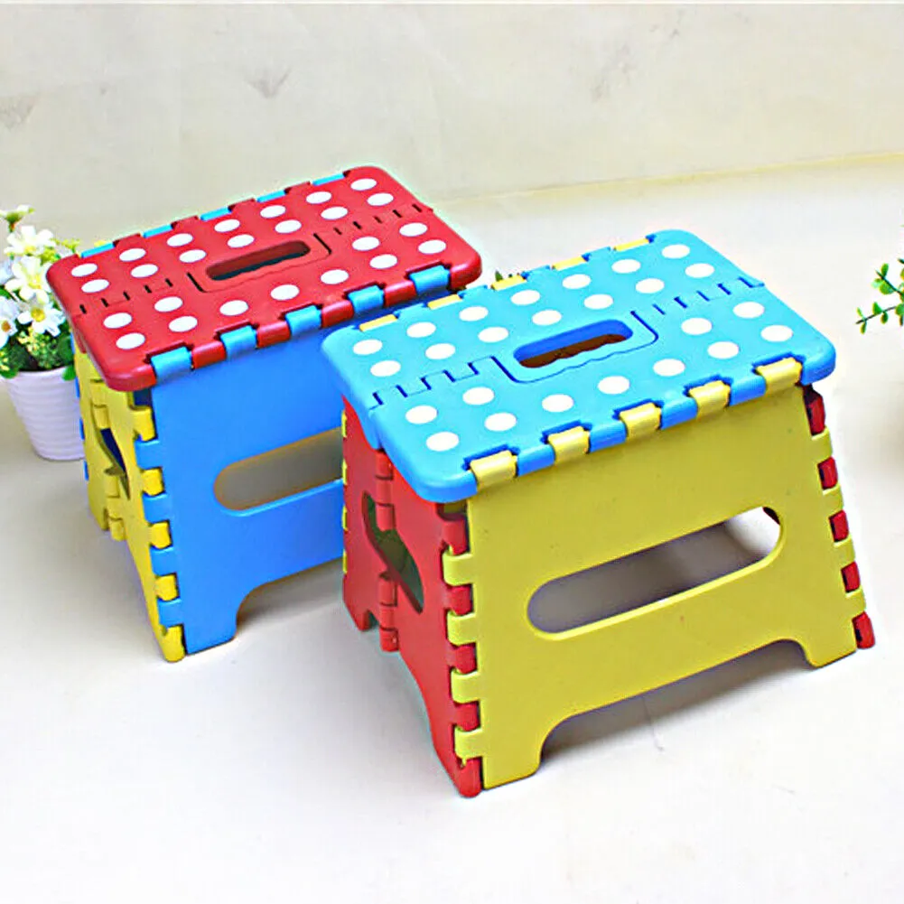 US 2-4 Pack Collapsible Folding Stool Anti-Slip Lightweight Kitchen Foot Step 7"