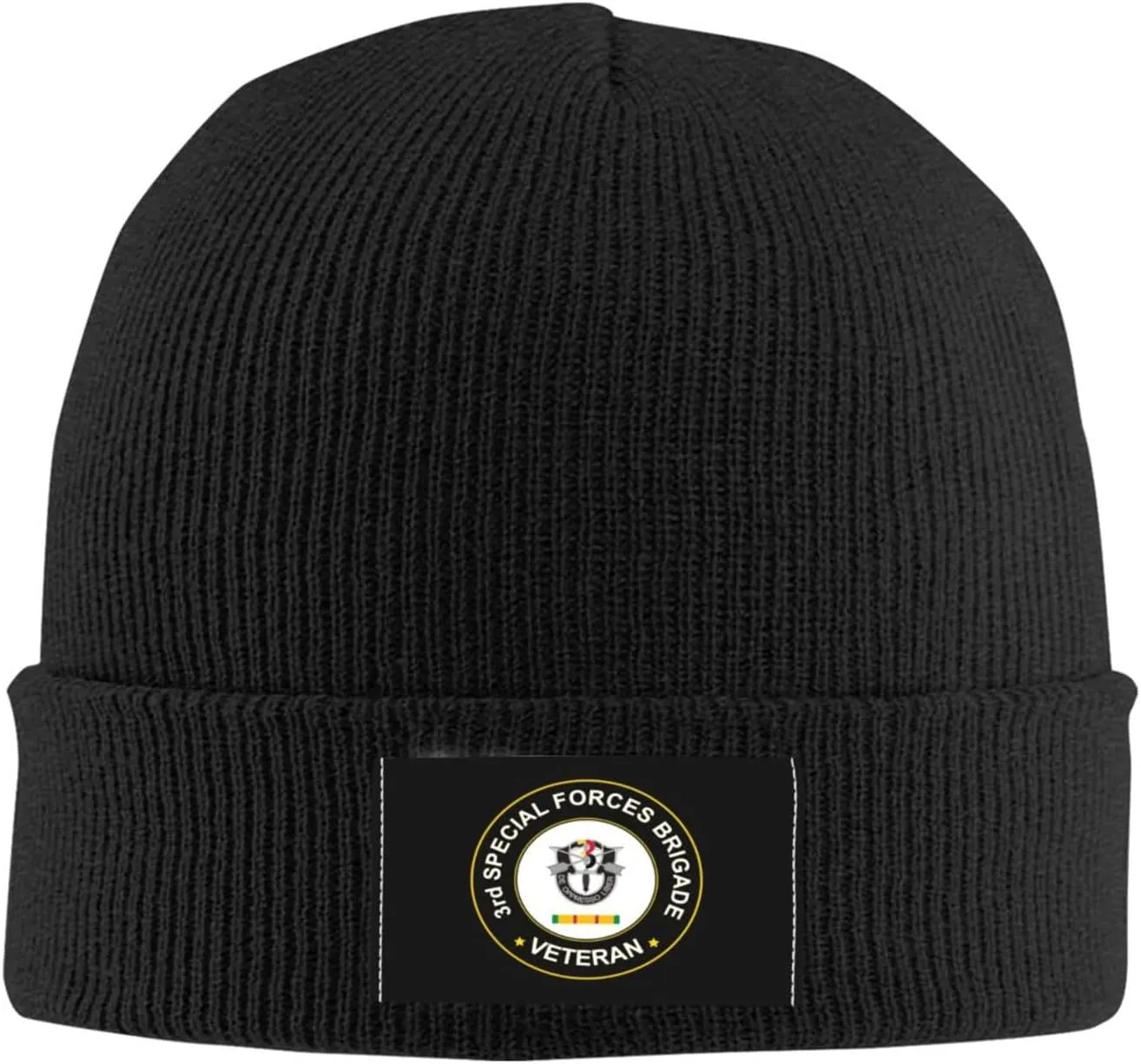 US Army 3rd Special Forces Group Vietnam Service Combat Veteran Unisex Four Seasons Knitted Hat Winter Warm Hats Hats for Men Women One Size