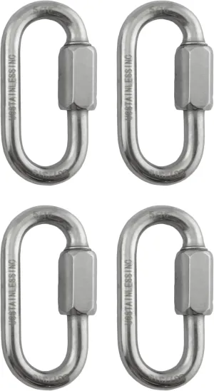 US STAINLESS 4 Pieces Stainless Steel 316 Quick Link 5/16" (8mm) Marine Grade