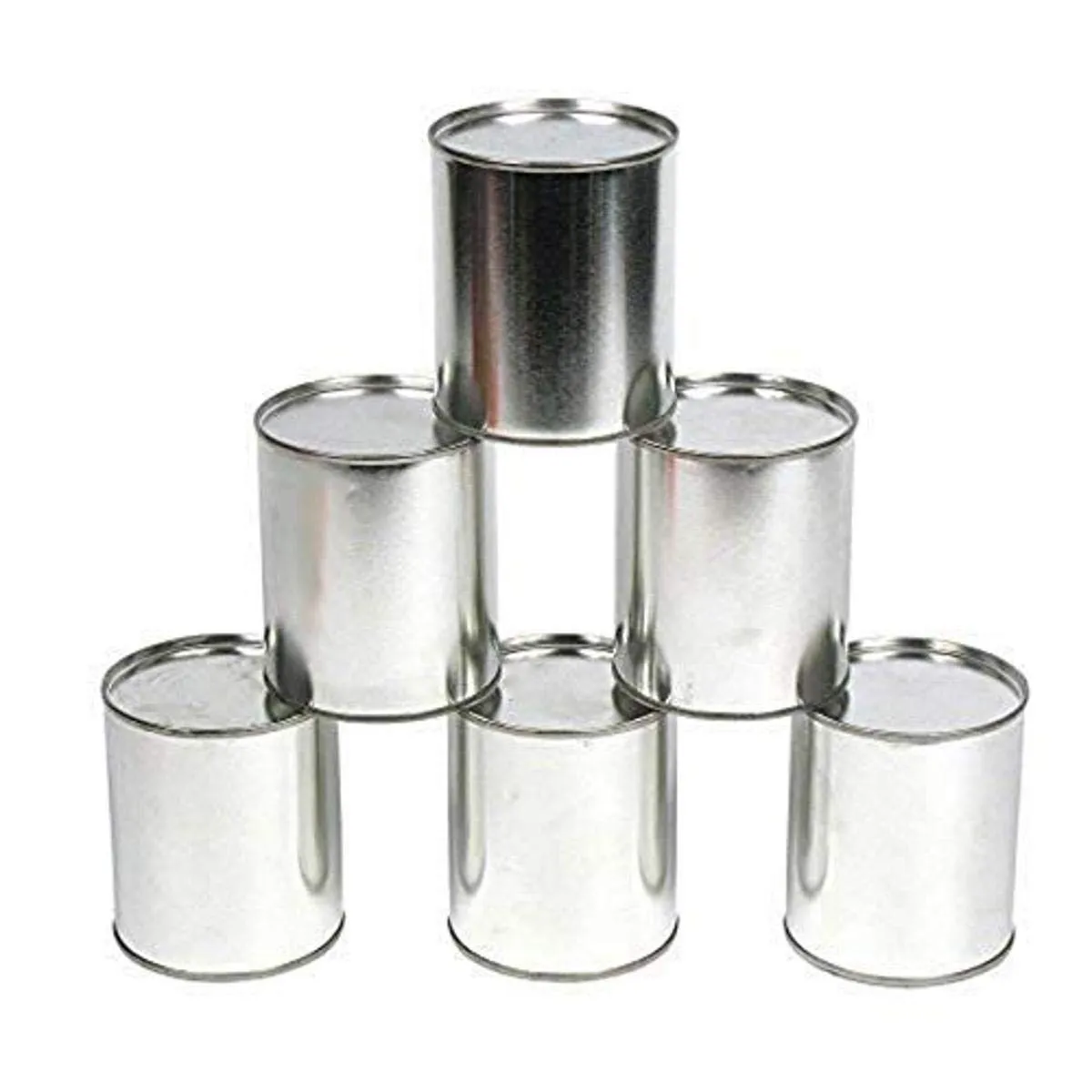 U.S. Toy Metal Carnival Cans, Silver (GS93)