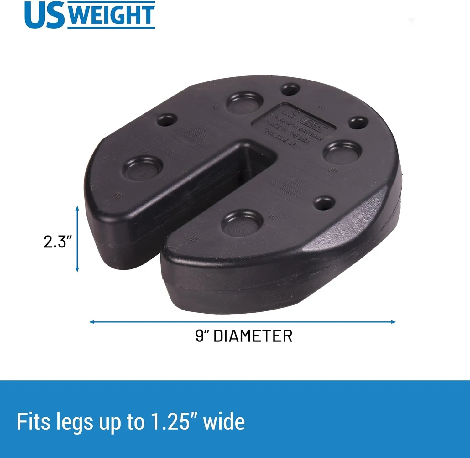 US Weight 40 Pound Canopy Weight Set of 4 and Carry Strap with No-Pinch Design - Easy Installation and Removal to Secure Tents, Canopies, and Umbrellas at Outdoor Events