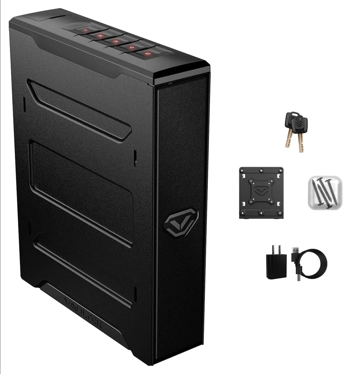 VAULTEK Slider Series Rugged Handgun Safe Quick Auto-Open Sliding Door Pistol Safe with Backlit Keypad and Mounting Plate (Non-Biometric) (Essential Model)