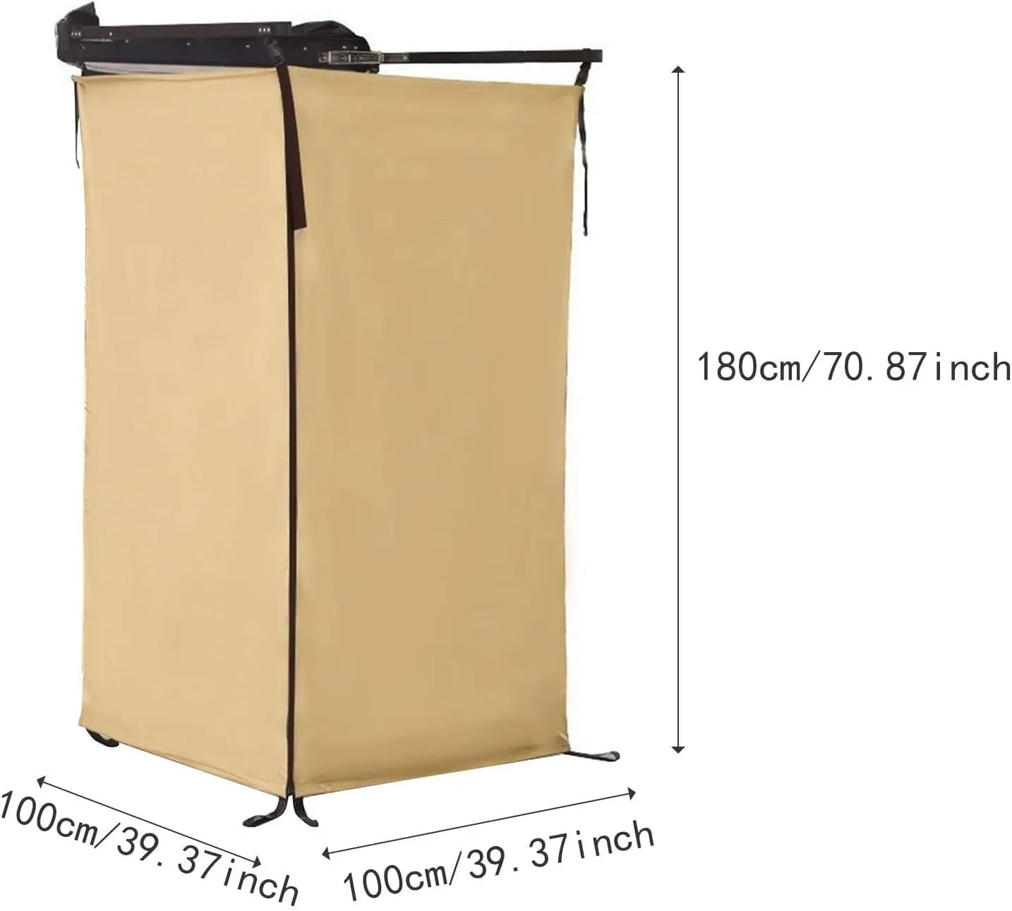Vehicle Side Shower Tent Privacy Shelter Camping Portable Dressing Room Shower Room for SUV Trailer Truck Tailgate Restroom