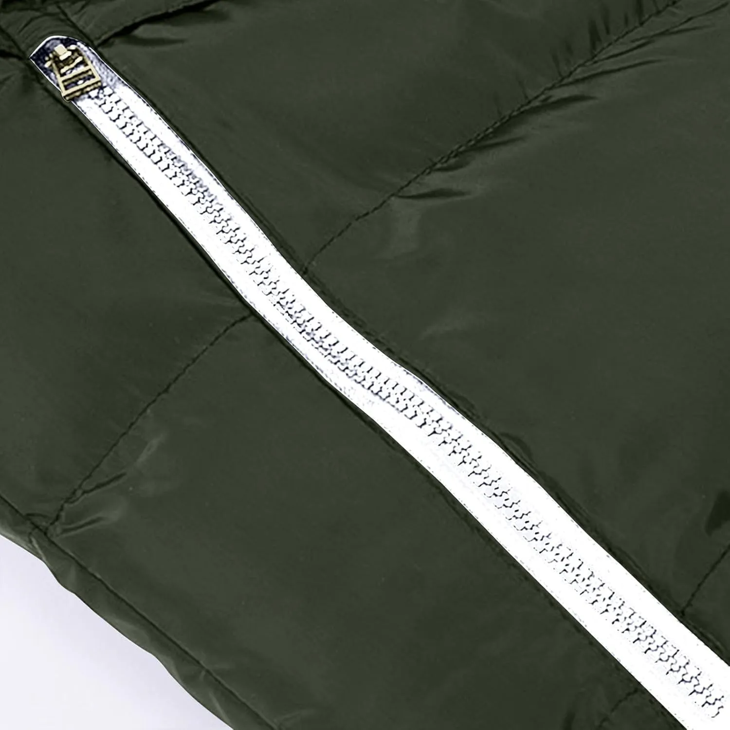 Vest for Men Stand Collar Zip Up Color Block Padded Jacket Thicken Warm Winter Casual Outdoor Sports Vest with Pocket
