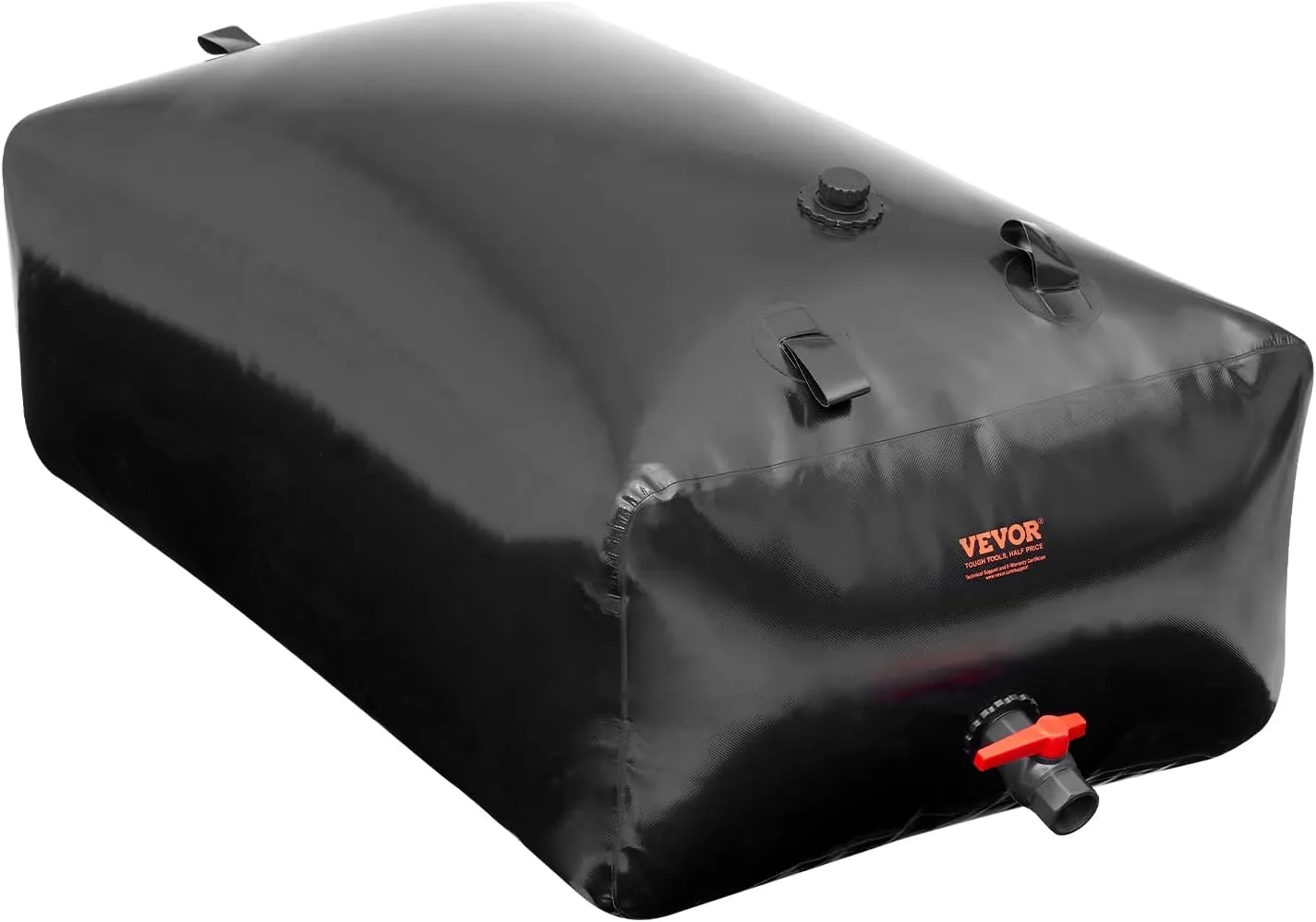 VEVOR 540L/142.7 Gallon Water Storage Bladder, RV Water Tank, 1000D PVC Collapsible Water Storage Containers, Large Capacity Soft Water Bag, Portable Water Bladder, Fire Prevention, Camping, Emergency
