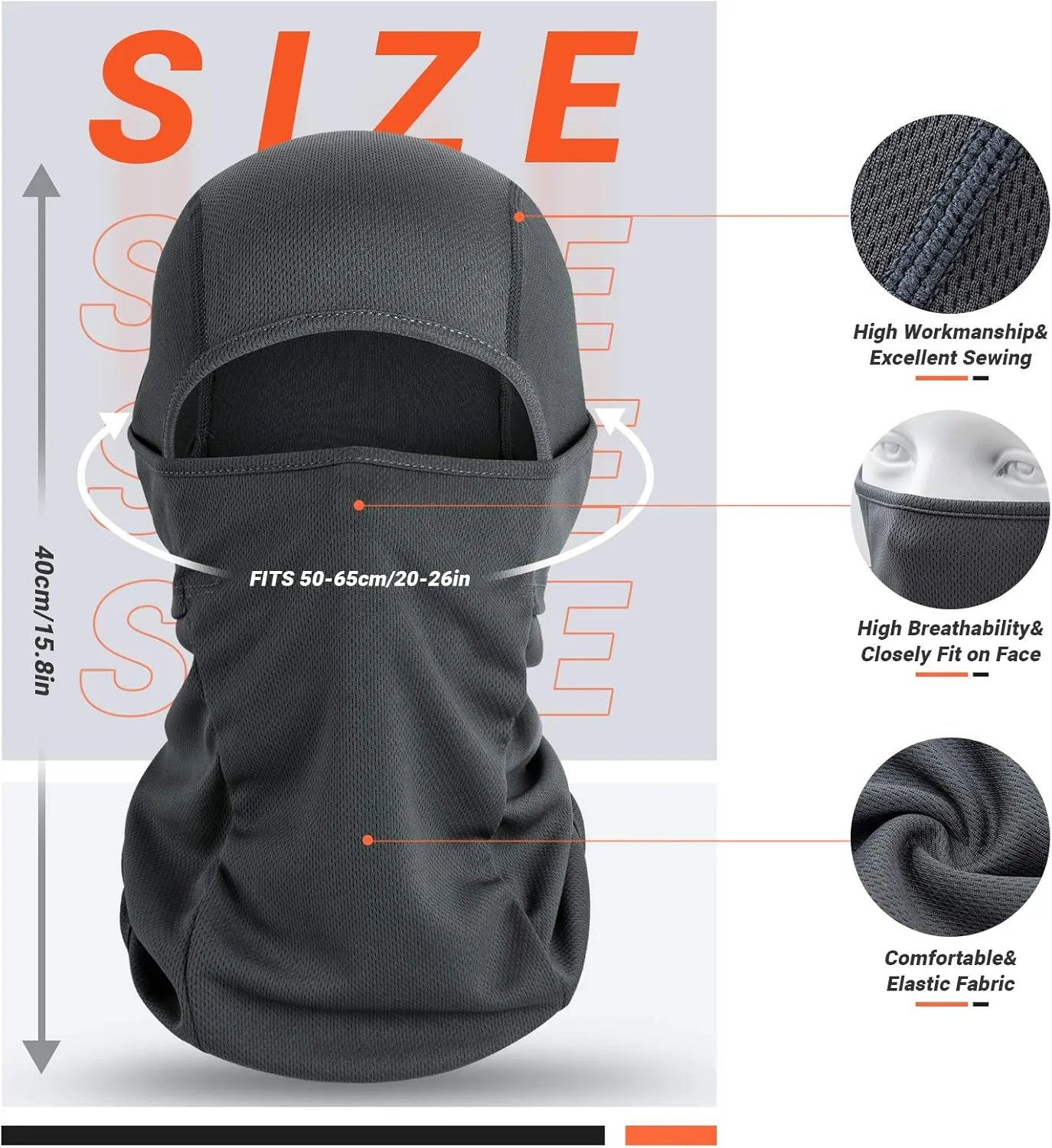 VULKIT Balaclava Face Mask UV Protection for Women Men Leightweight Sun Tatical Hood Fishing Riding Motorcycle
