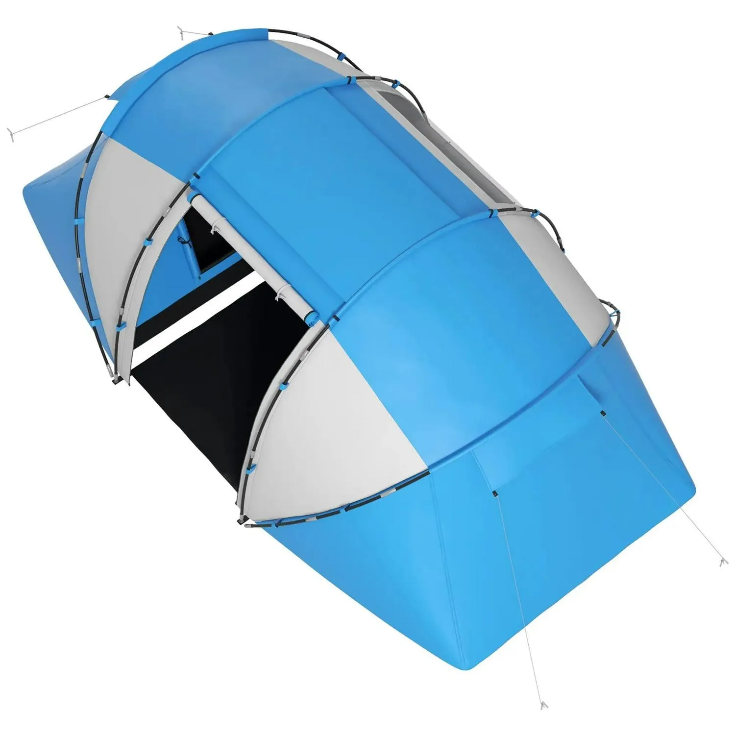 W/ White Bedroom, Tent Man UV Outsunny Shelter, Blue Tunnel Two Professional Fast response time And Hiking 4-6 Camping Protection