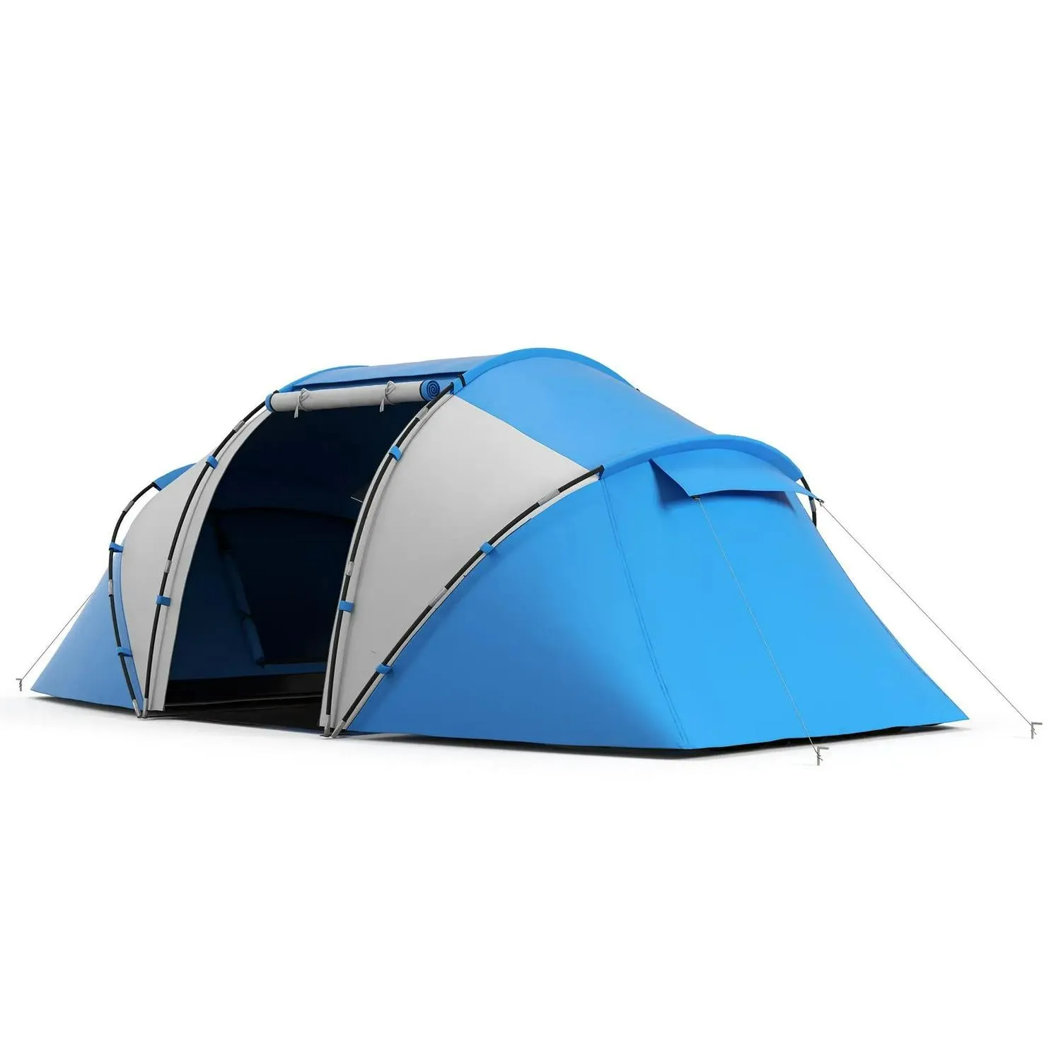 W/ White Bedroom, Tent Man UV Outsunny Shelter, Blue Tunnel Two Professional Fast response time And Hiking 4-6 Camping Protection