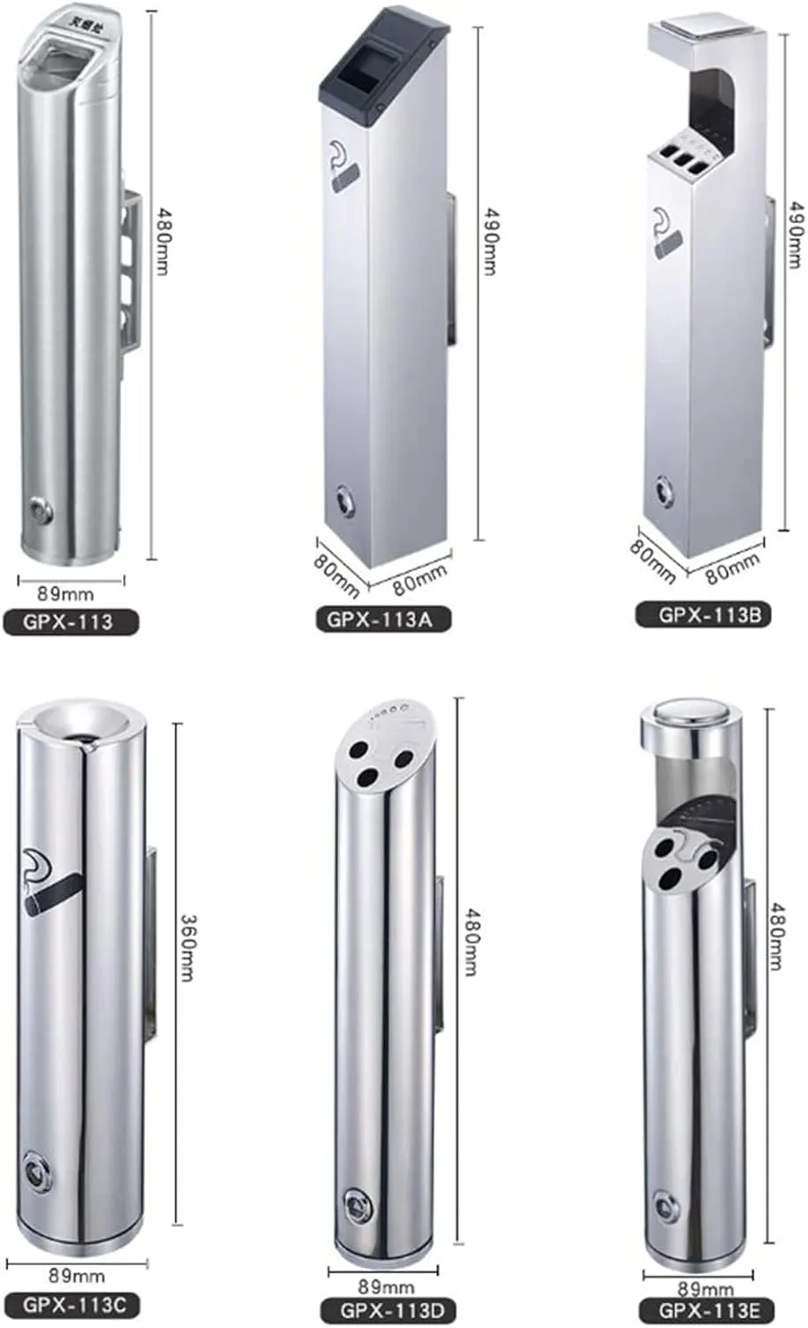 Wall Mounted Ashtray,Wall Mounted Cigarette Bin,Cigarette Ashtray,Cigarette bin,Cigarette Butt Receptacle, Lockable Wall Mounted Metal Ashtray 1