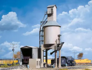 Walthers Cornerstone Series Kit HO Scale Concrete Coaling Tower Grey, 8