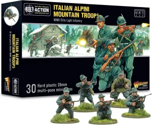 Warlord Games Bolt Action Italian Alpini Mountain Troops 1:56 WWII Table Top Wargaming Plastic Model Kit 402015803