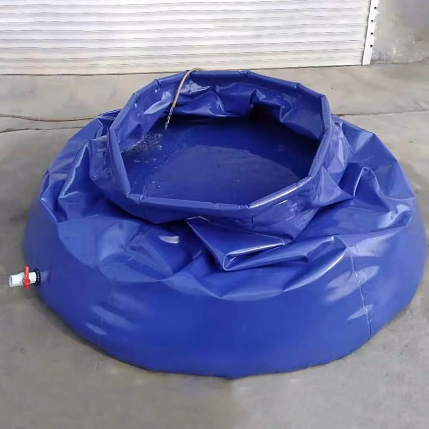 Water Storage Bag Round Water Storage Tank with Faucet, Outdoor Rainwater Collection Barrel for Watering The Trees/Agriculture Irrigation, Large Capacity (Size : 2x1.2x1m/2t)