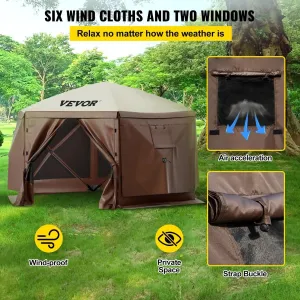 Waterproof 8 Person Pop Up Camping Gazebo Tent