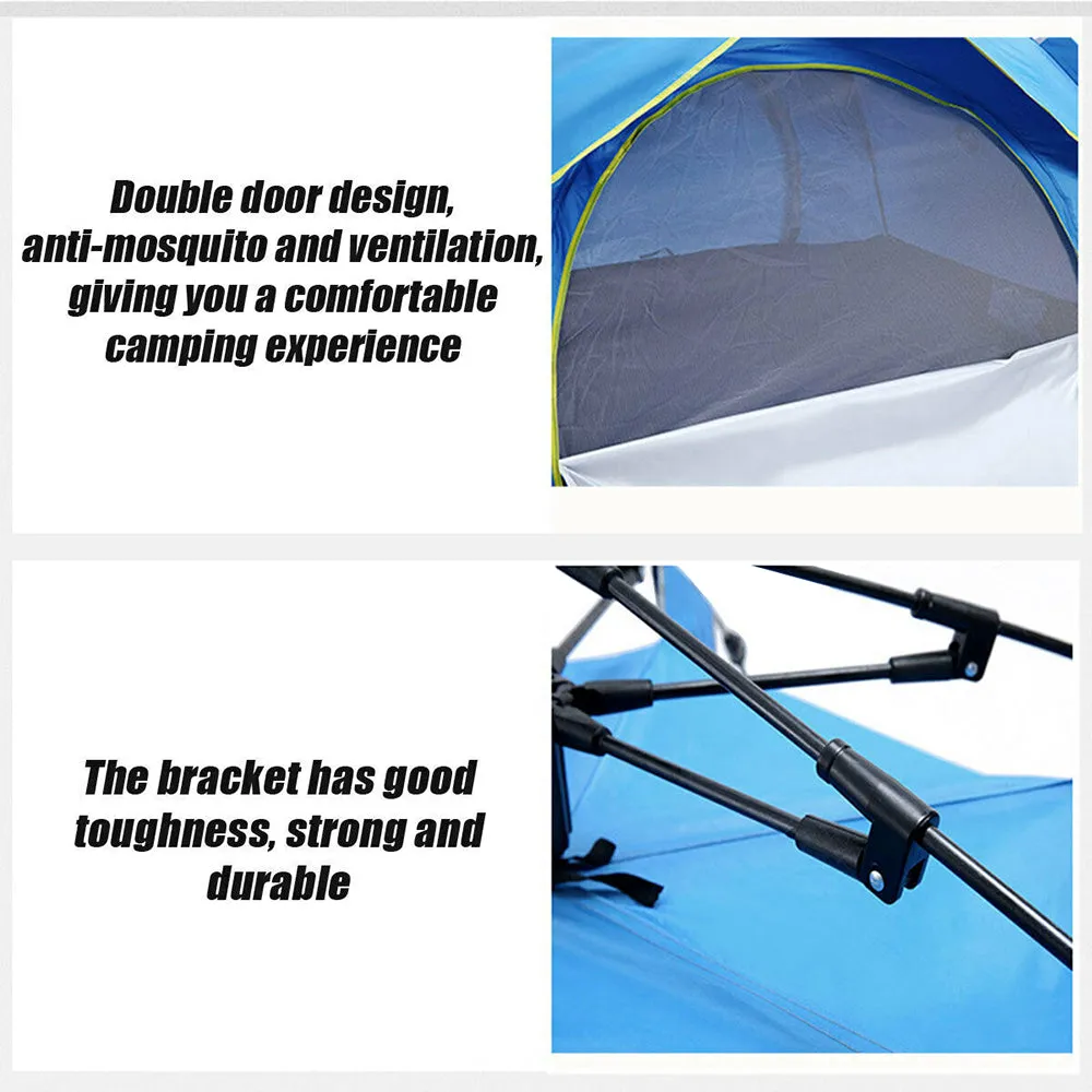 Waterproof Automatic Camping Tent 3-5 Person Come with Moisture Proof Pad(Green)-ACT