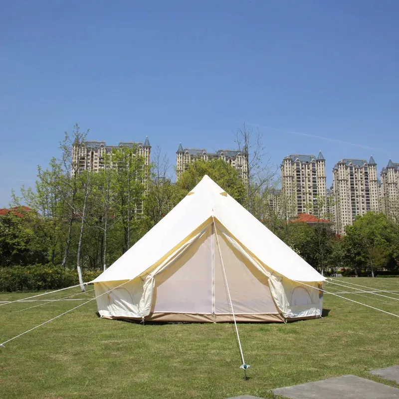 Waterproof Bell Tent with Antiflaming Bottom - 5/8 Person, 900D Oxford, Four-Season