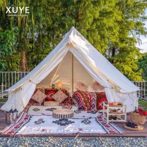 Waterproof Bell Tent with Antiflaming Bottom - 5/8 Person, 900D Oxford, Four-Season