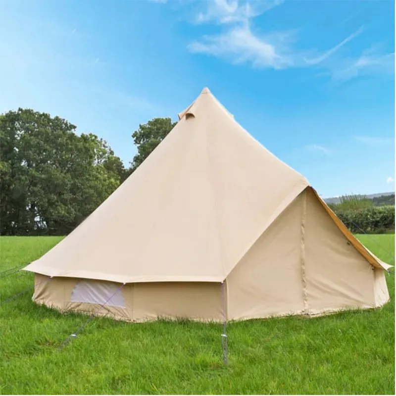 Waterproof Bell Tent with Antiflaming Bottom - 5/8 Person, 900D Oxford, Four-Season